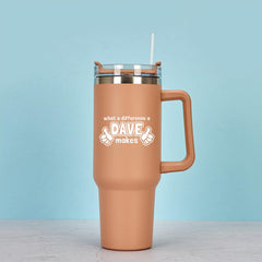 1200ml Stainless Steel Water Cup Insulated Bottle With Handle & Straw