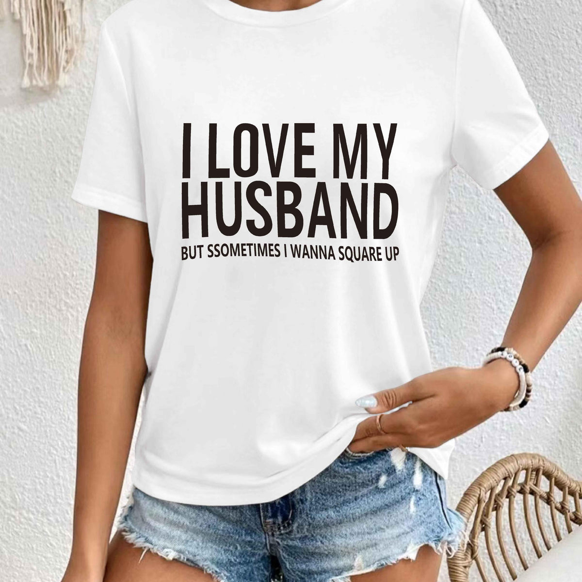 Cozy Short Sleeve Crew Neck Top for Women's Lounge