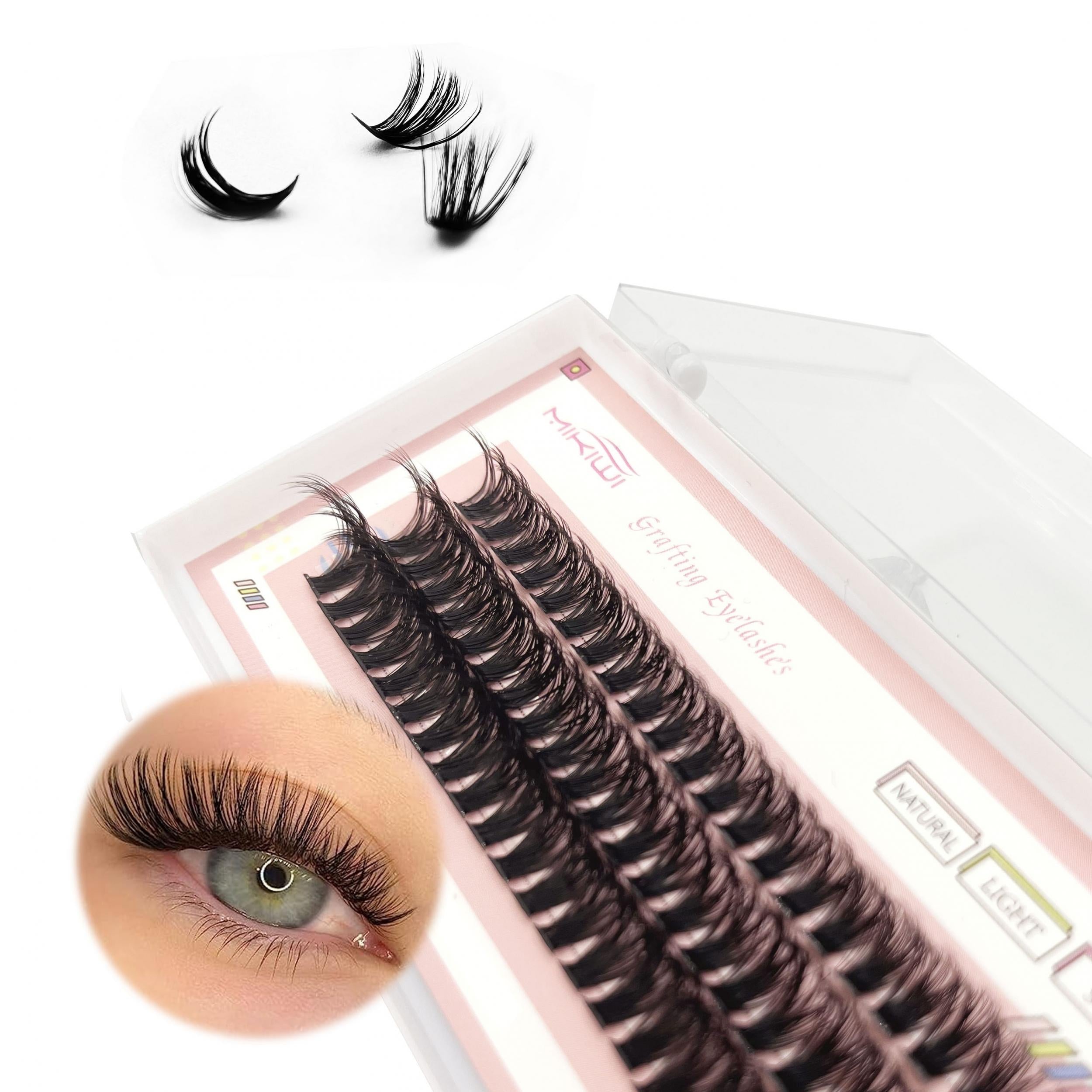 60Pcs Lash Clusters DIY Eyelashes DD Curl 12-16mm Mixed Volume 60D 80D 0.07 Mix