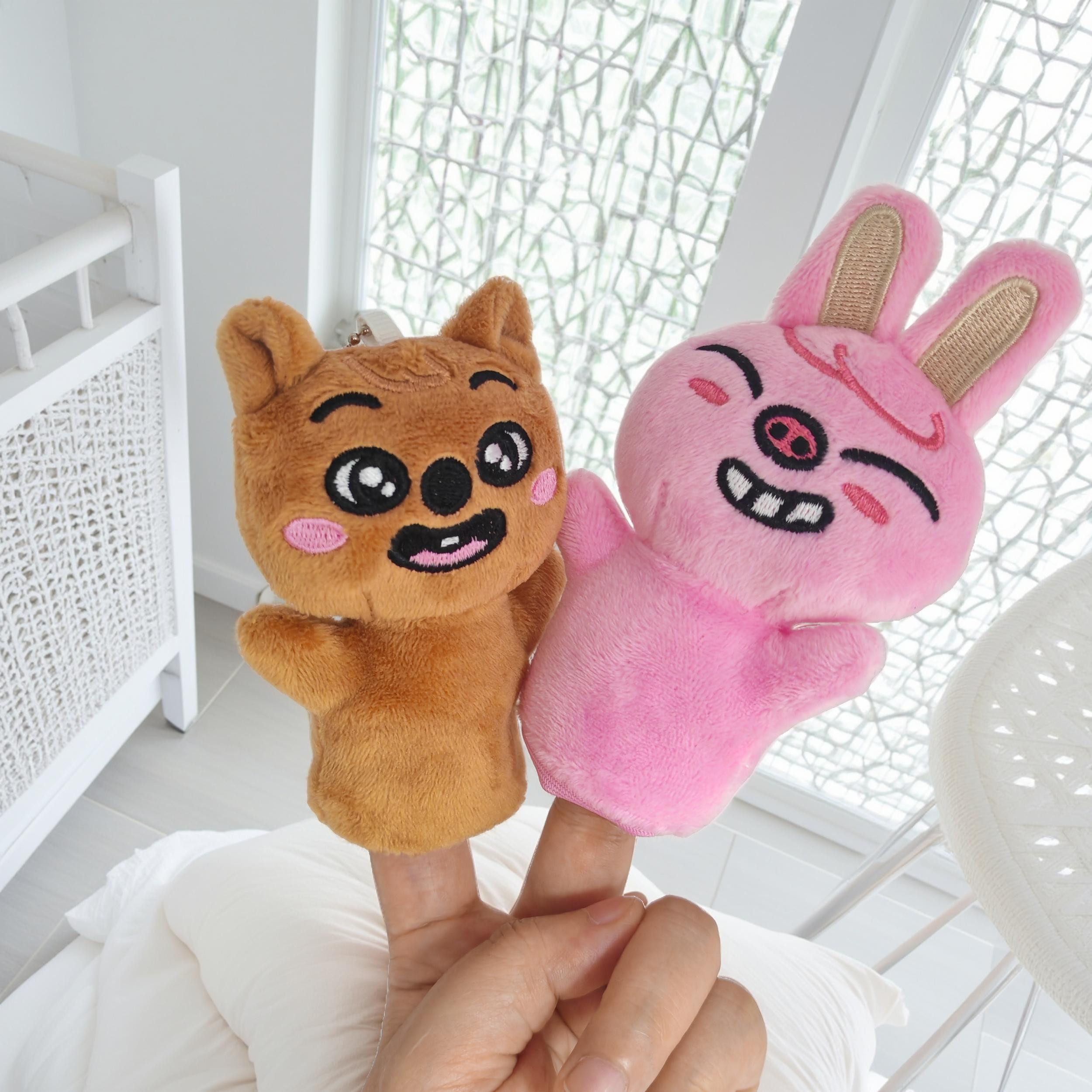 Mini Plush Doll Set Interactive Finger Puppet Toy