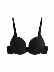 3pcs Solid T Shirt Bras Push Up Scoop Bra Women's Lingerie