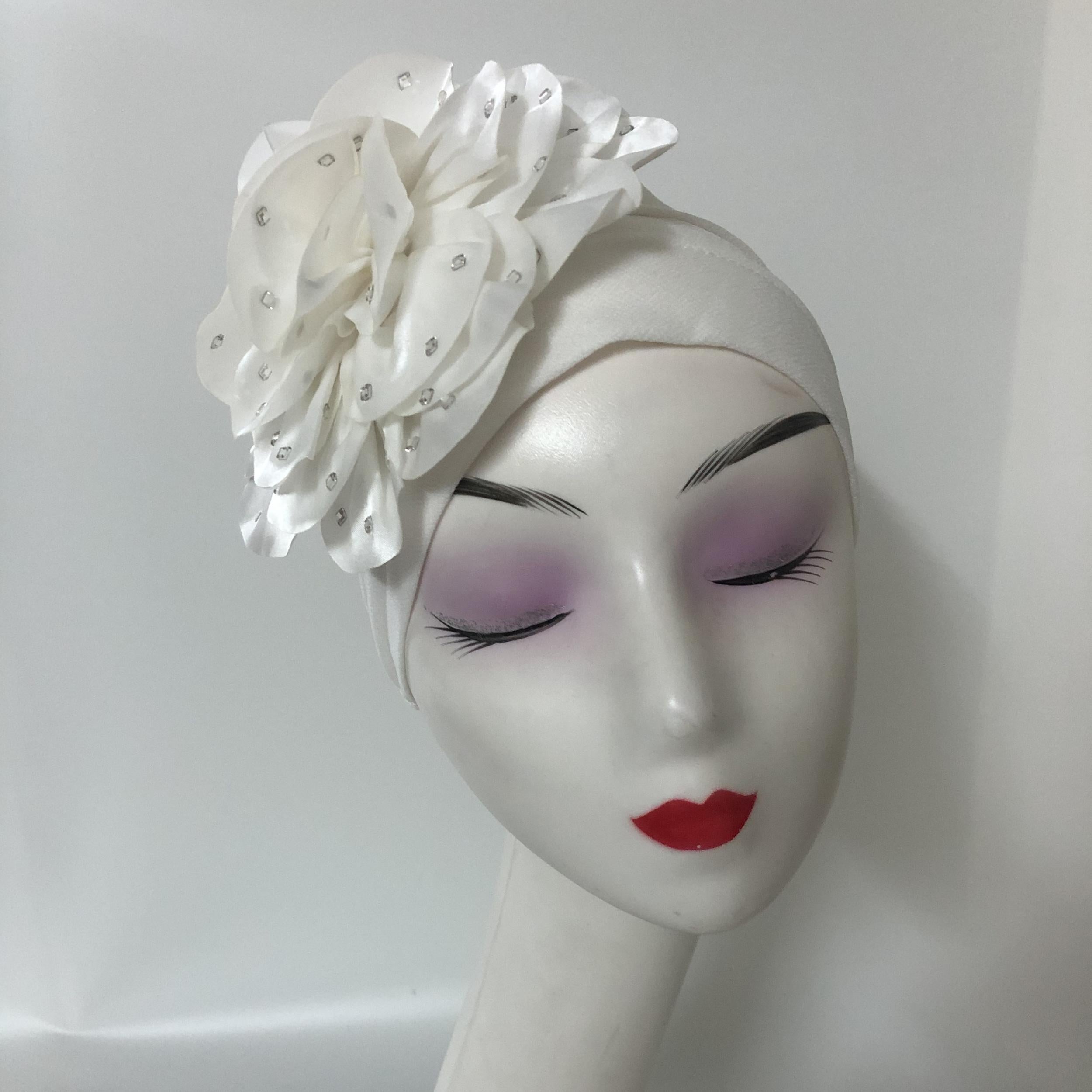 Rivet Decor Flower Turban Cap Head Wrap Lightweight Head Wrap Chemo Hats