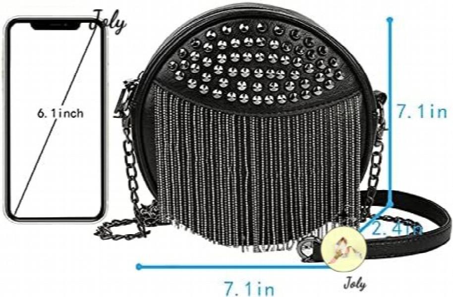 Women's Small Studs Crossbody Handbag Shell Shape Shoulder Messenger Bag