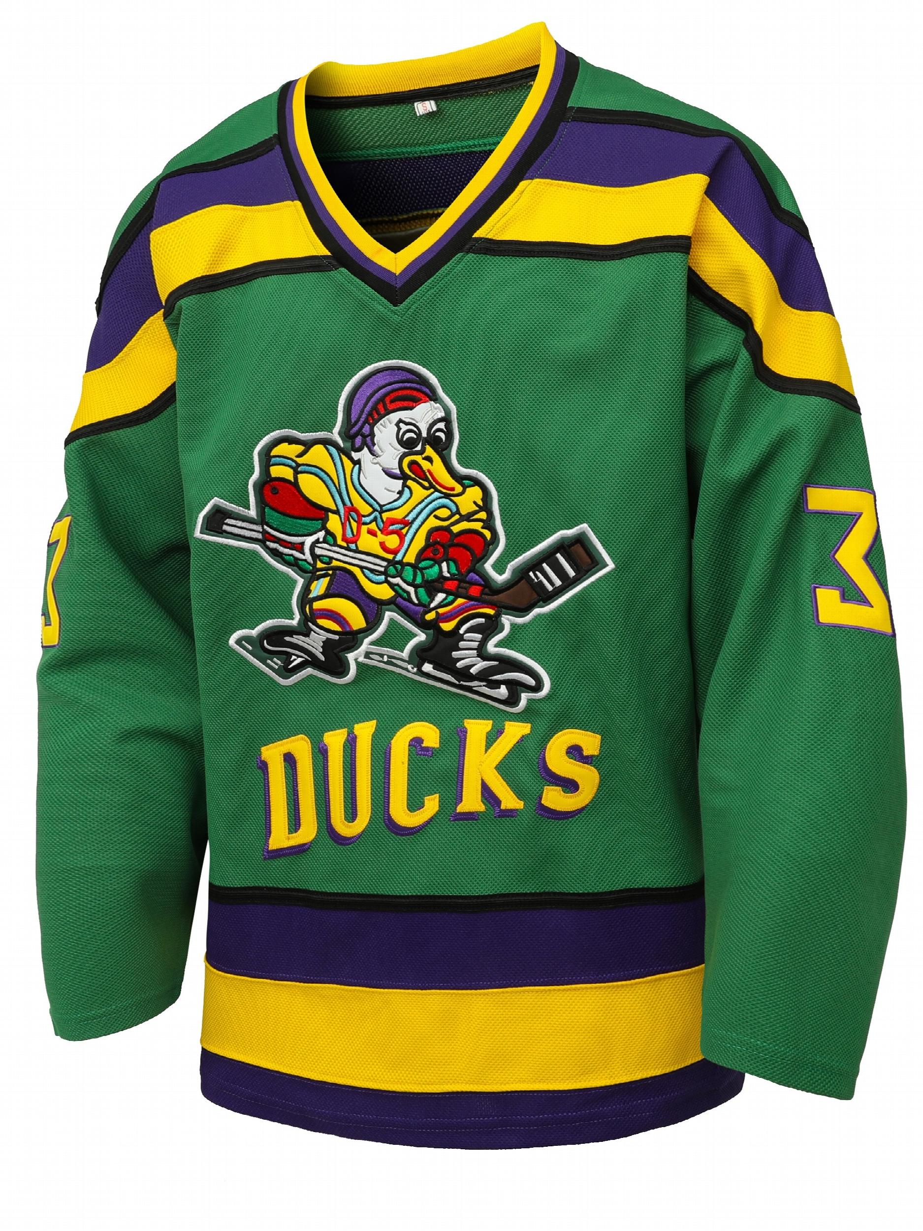 Men's Vintage Ice Hockey Jersey Green 33 V neck