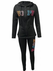 Two Piece Set Hoodies Sweatshirt & Pants Outfits Women's Clothing