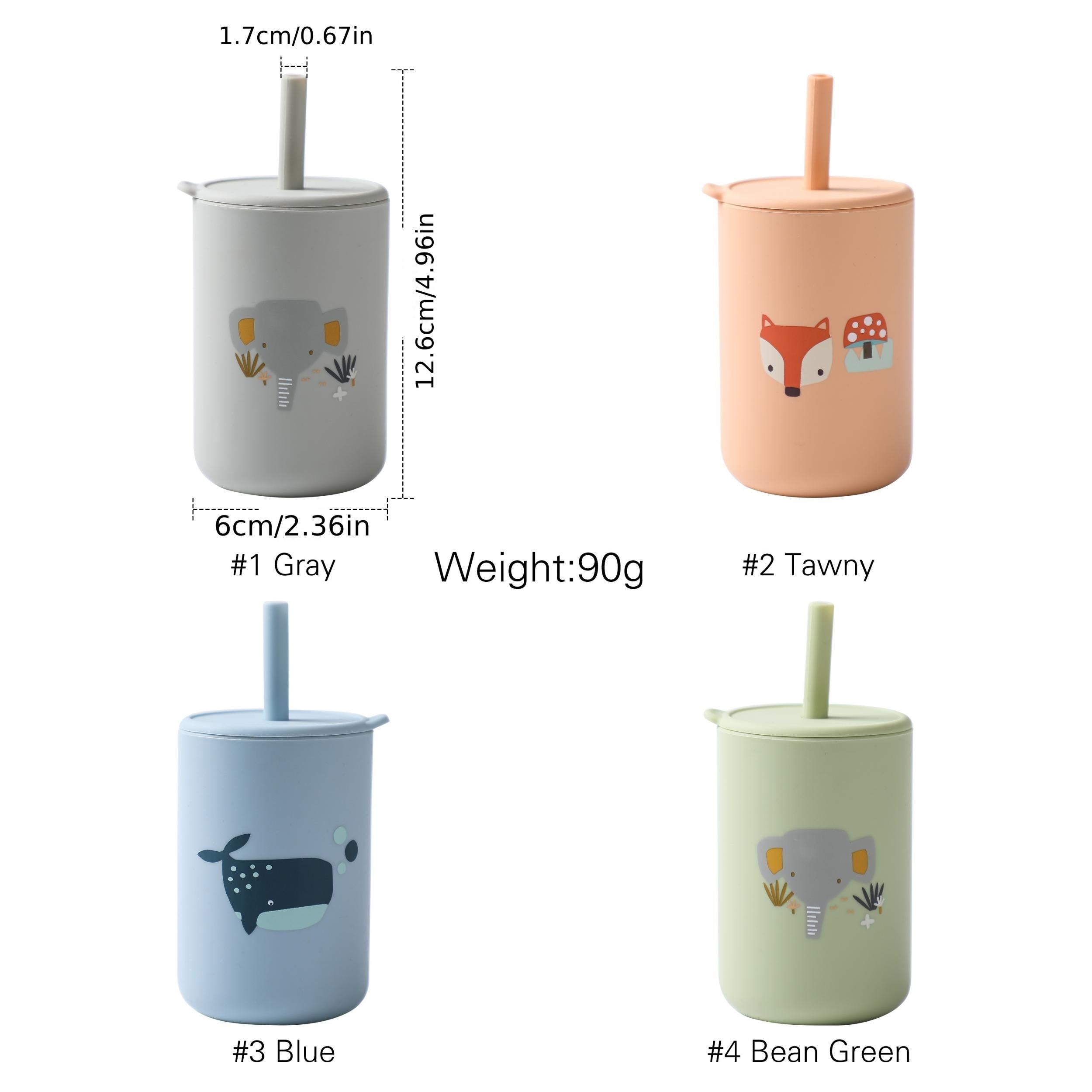 Animal Printing Silicone Baby Cups - Variety of Colors