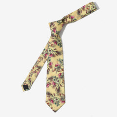 Men's Floral Cotton Tie for Fashion and Parties