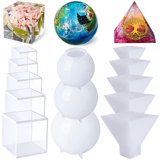 Silicone Resin Molds Set for DIY Home Decorations Flower Preservation