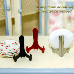 3pcs Mini Plate Rack for 1:12 Doll House Kitchen Scene Display
