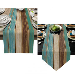 Rustic Linen Table Runner for Holiday Parties