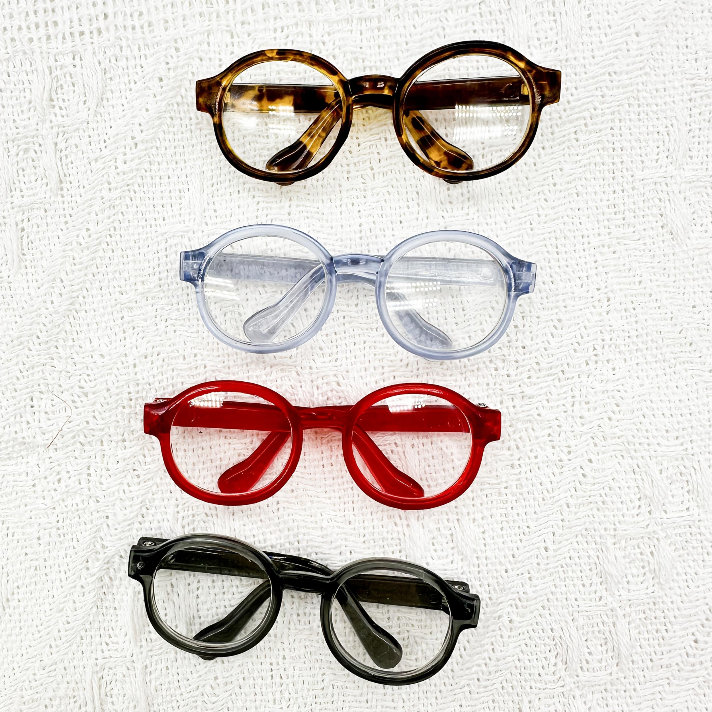 4pcs Mini Plastic Glasses Set Doll Accessories Craft Decorations