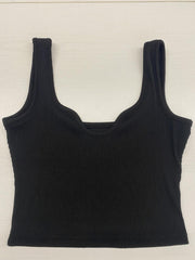 Sexy Sleeveless Tank Top Solid Notched Neck Summer Women's Clothing
