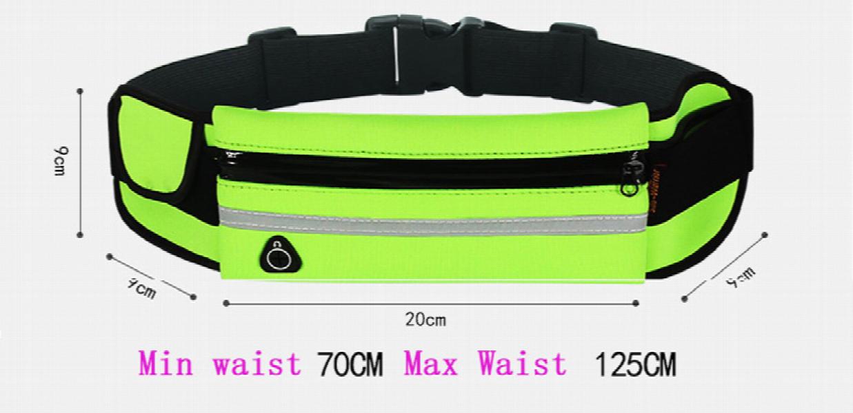 GUGULUZA Unisex Waist Pack Money Belt Pouch Bags Elastic Waistband Fanny Pack