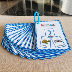 Animal Themed Learning Flashcards for Beginning Reading - 25 Cards