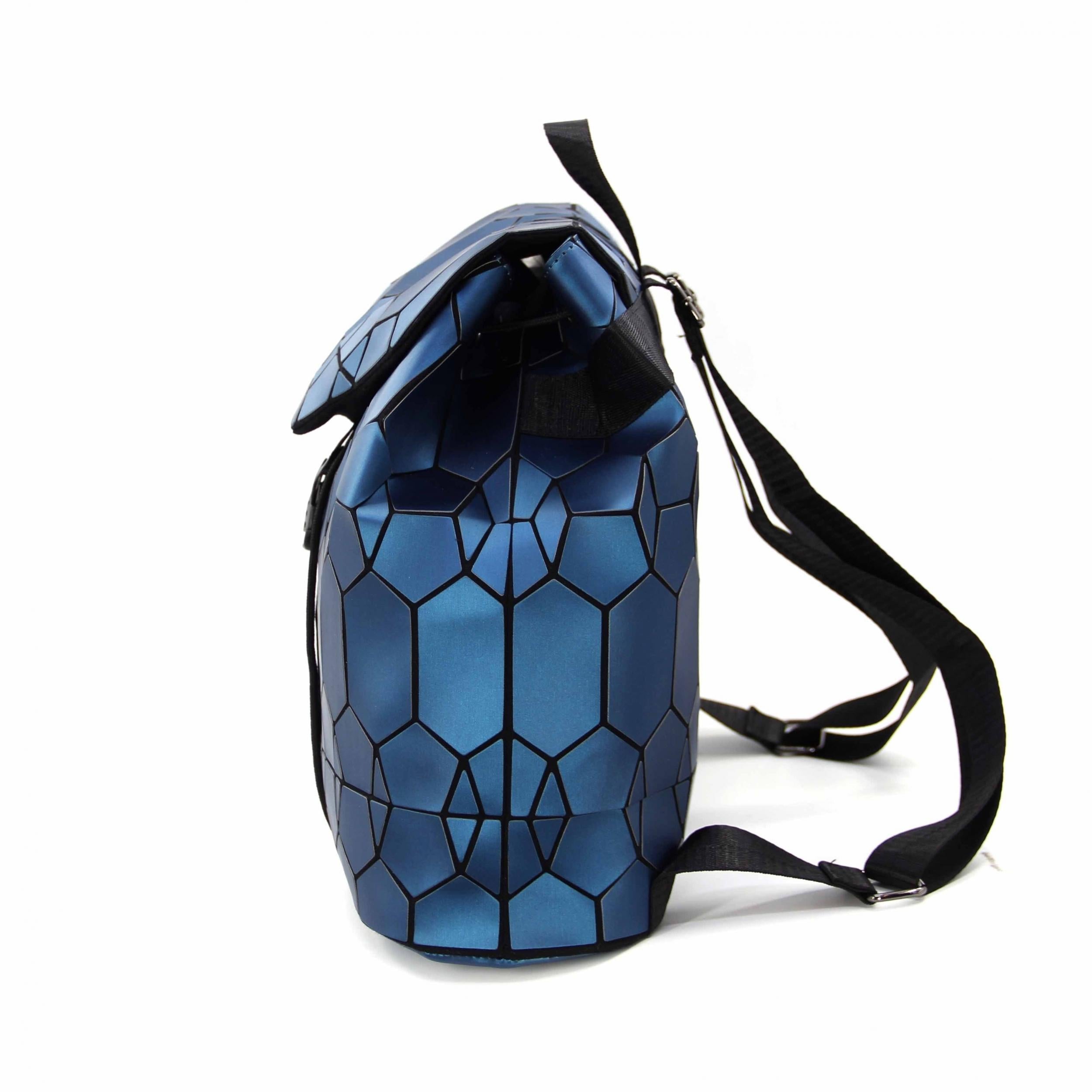 Geometric Argyle Pattern Backpack Drawstring Shoulder Bag Large Capacity