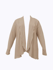  Solid Long Sleeve Open Front Cardigan