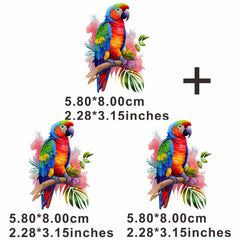 Creative Parrot Painting Iron On Heat Transfer Sticker