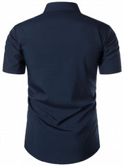 Men's Casual Short Sleeve Shirt for Summer Vacation Resort