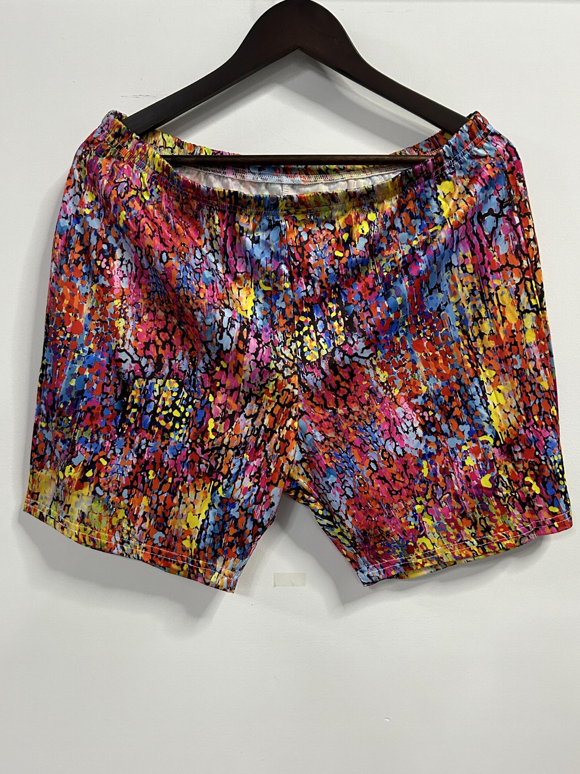  Allover Print Off Shoulder Top & Shorts Set