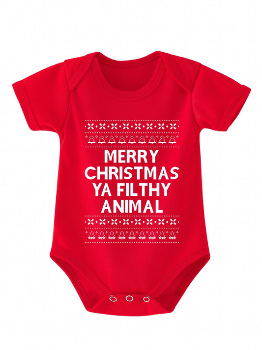 Christmas Costume Newborn Baby Romper Short Sleeve Onesie