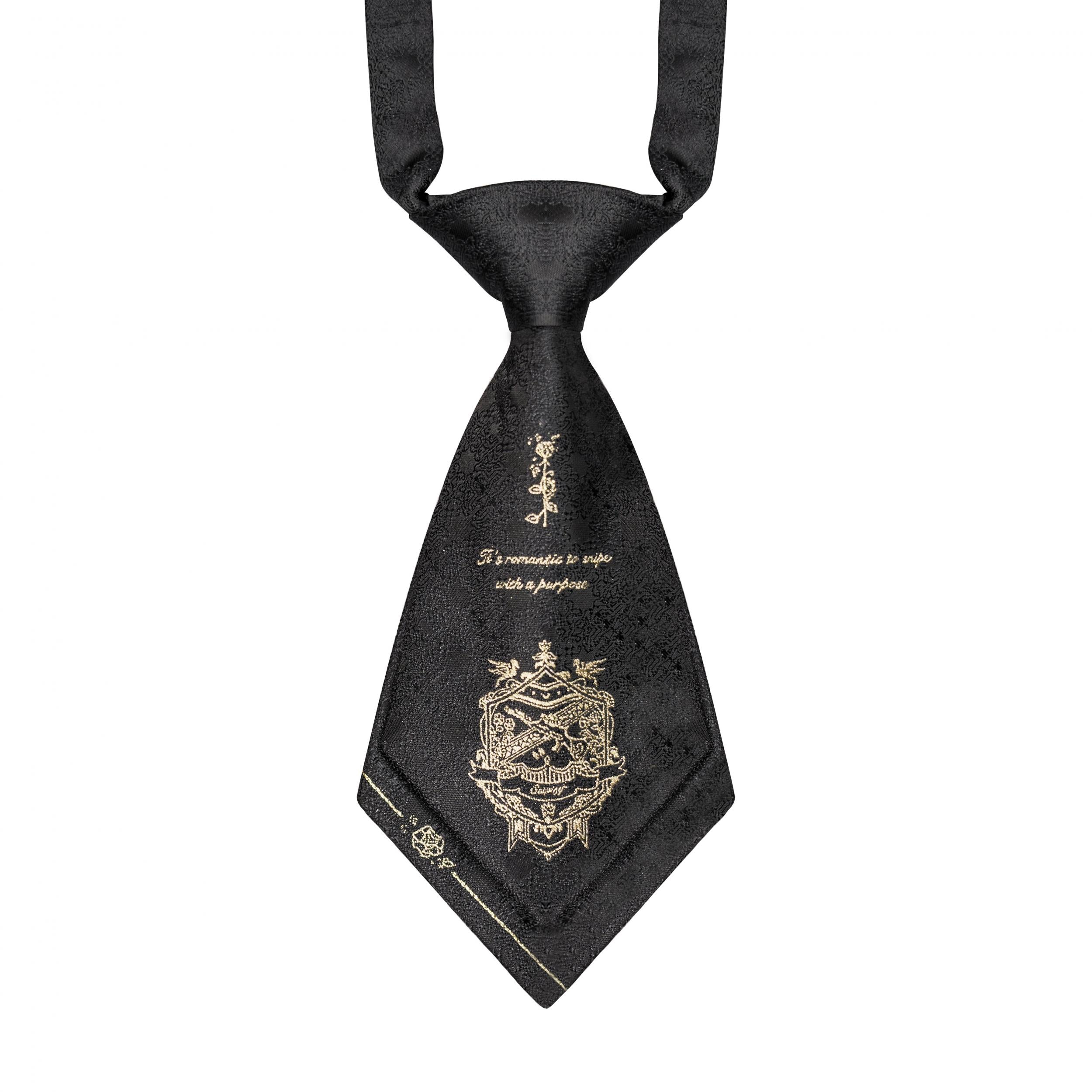 Rose Print Men's Business Casual Tie Bow Tie