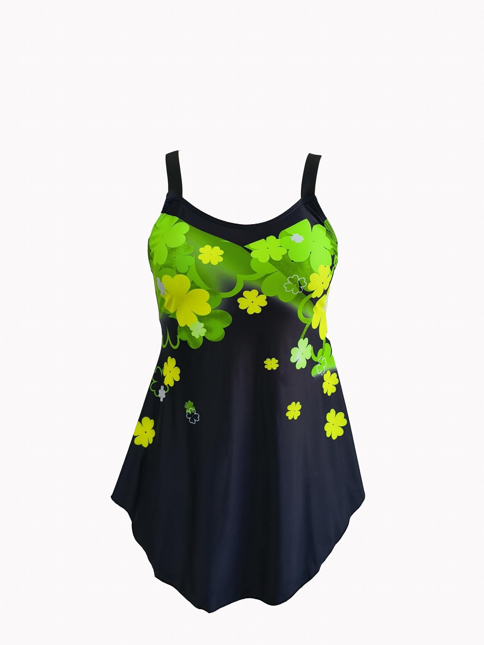  Floral Print Cut Out Swimsuit Set