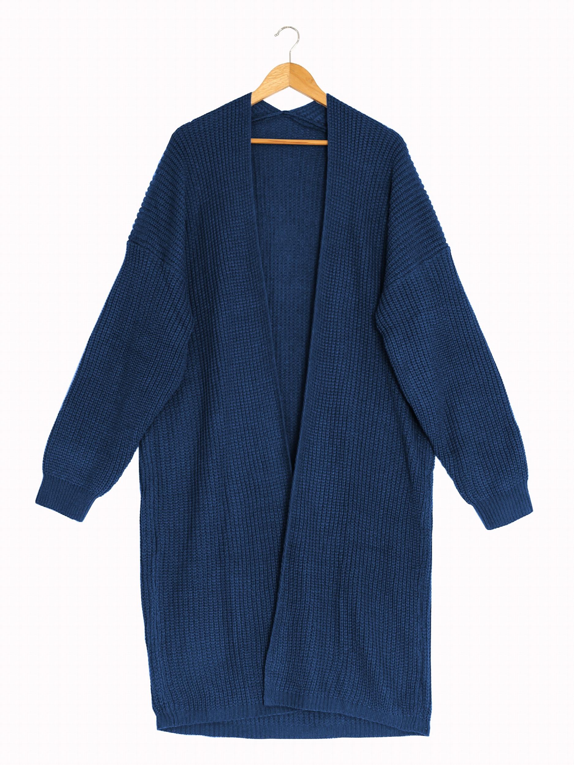  Casual Cardigan Women's Plus Solid Long Sleeve Open Front Sweater