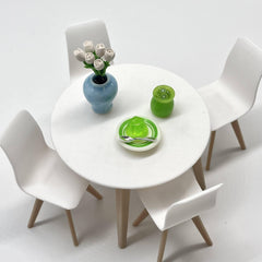 1:12 Scale Dollhouse Furniture Set - Mini Table with 4 Chairs