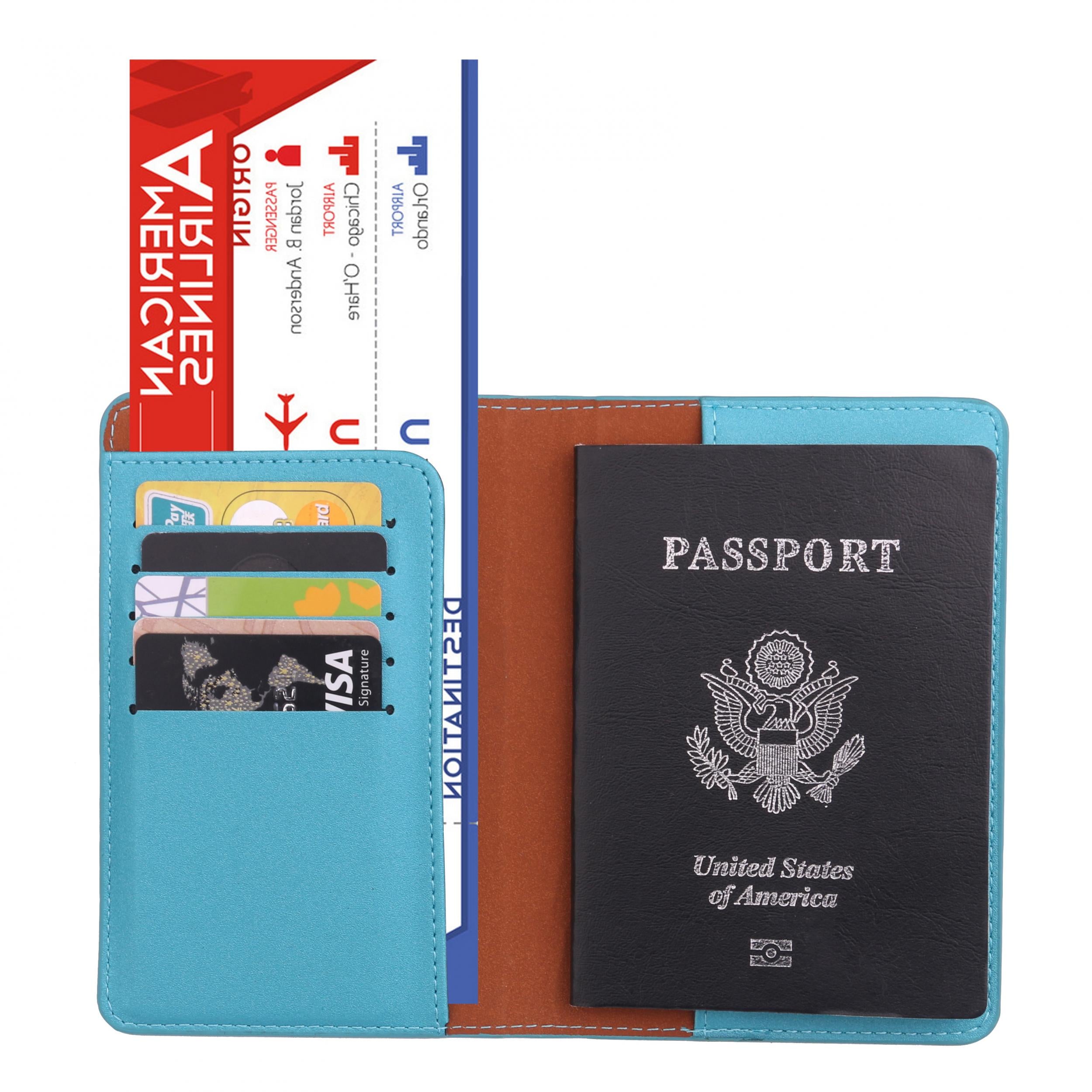 Nubuck Leather Passport Holder Cover for Men and Women