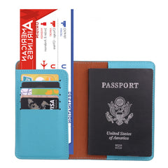 Nubuck Leather Passport Holder Cover for Men and Women