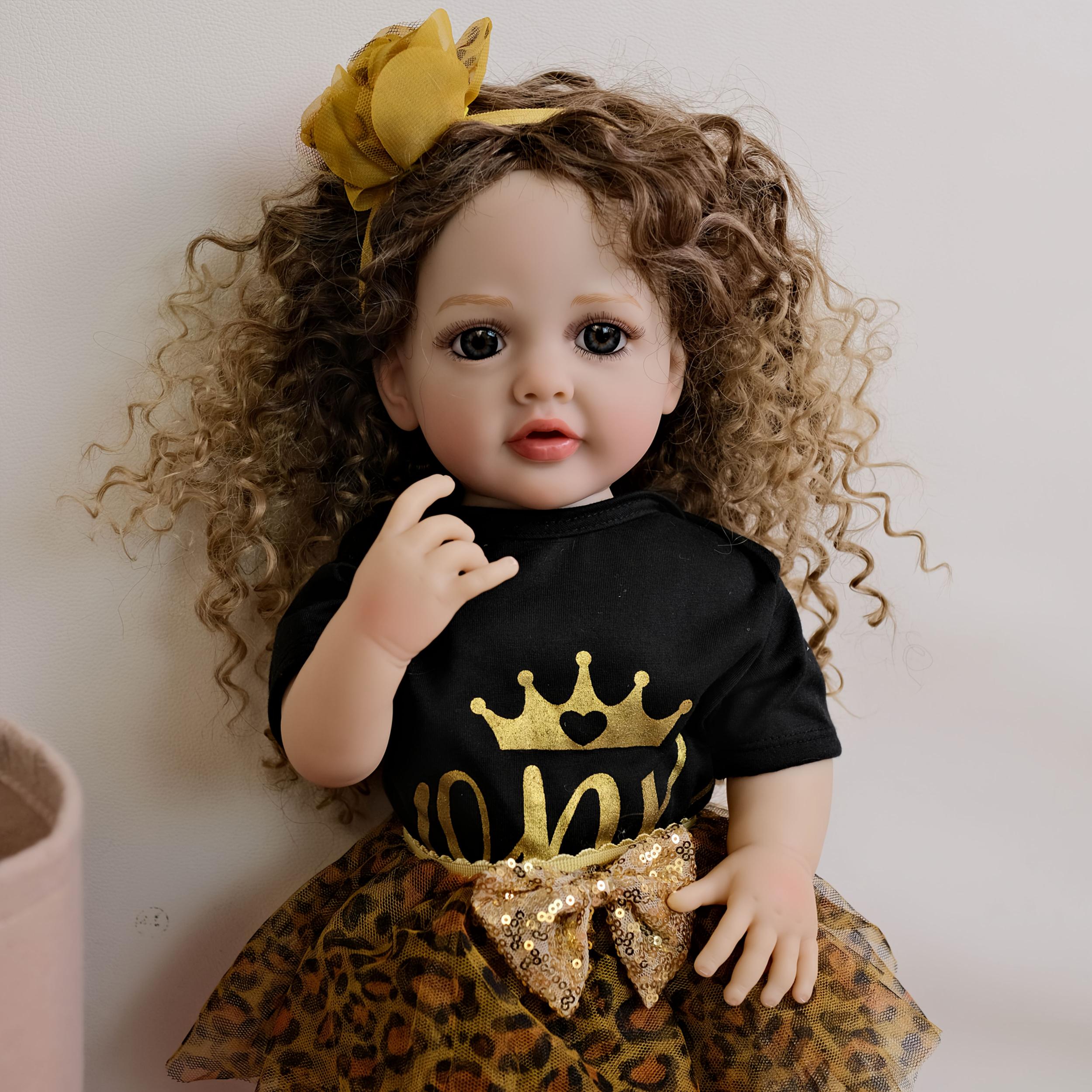 55 Reborn Doll Wavy Synthetic Wig Comic Book Theme Costume Gift
