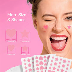 360 Counts Pink Heart & Star Shaped Acne Patch Hydrocolloid Acne Patches