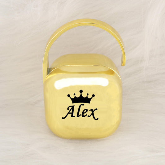 Personalized Pacifier Storage Box Custom Name Holder
