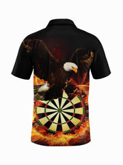 Eagle Pattern Men's Casual Button Shirt