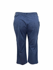  Corduroy Button Fly High Rise Loose Fit Trousers