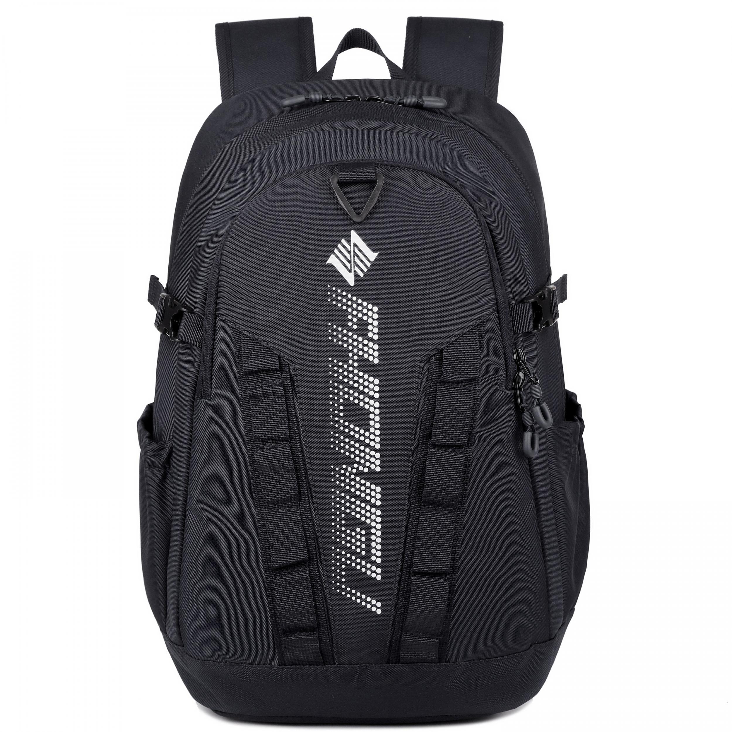 Casual Letter Print Zipper Backpack Large Capacity Travel Storage Rucksack