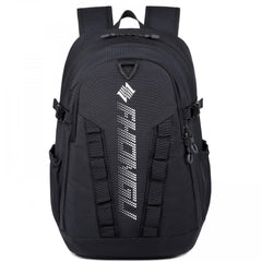 Casual Letter Print Zipper Backpack Large Capacity Travel Storage Rucksack