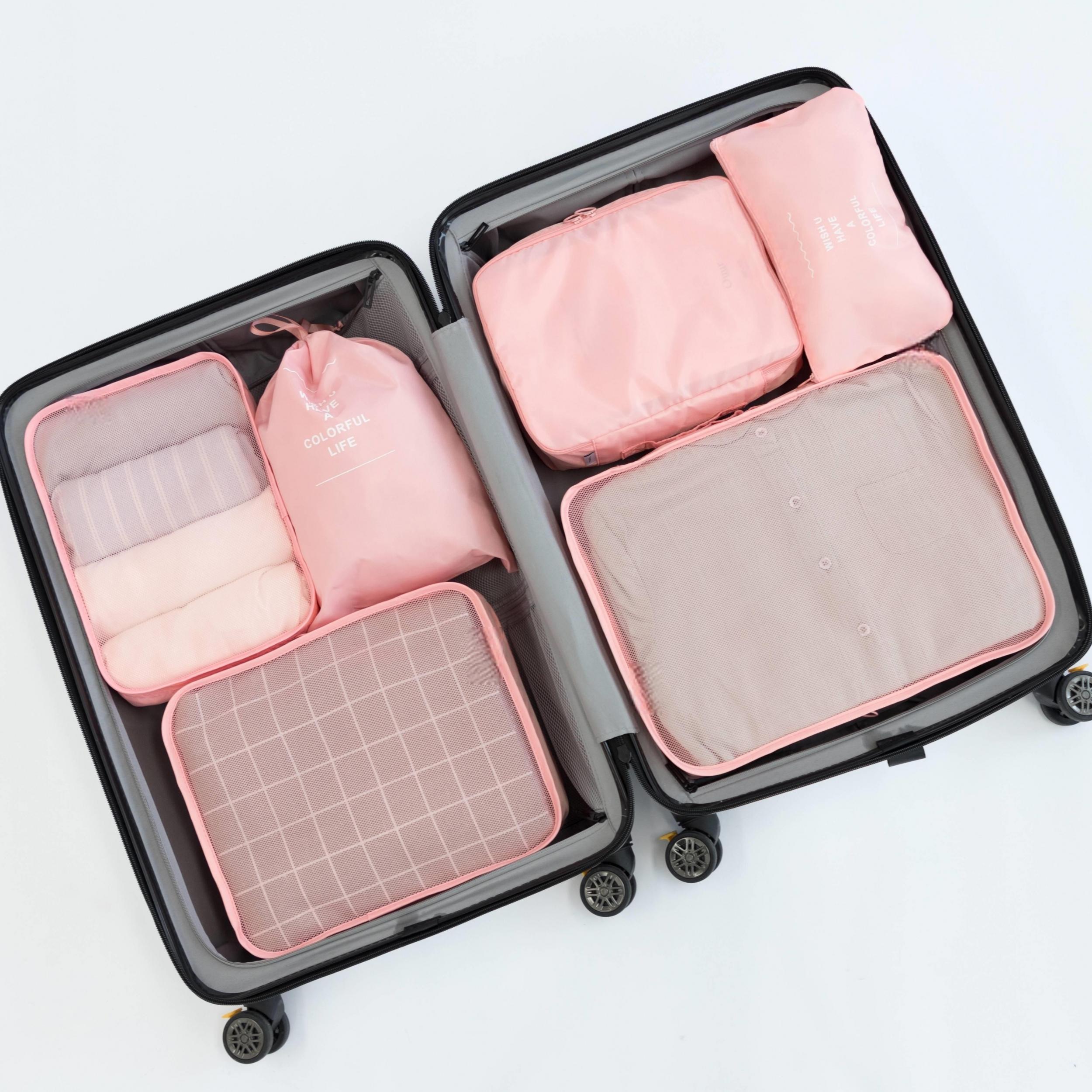 6pcs Lightweight Packing Cubes Clothing Shoes Storage Bag
