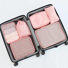 6pcs Lightweight Packing Cubes Clothing Shoes Storage Bag