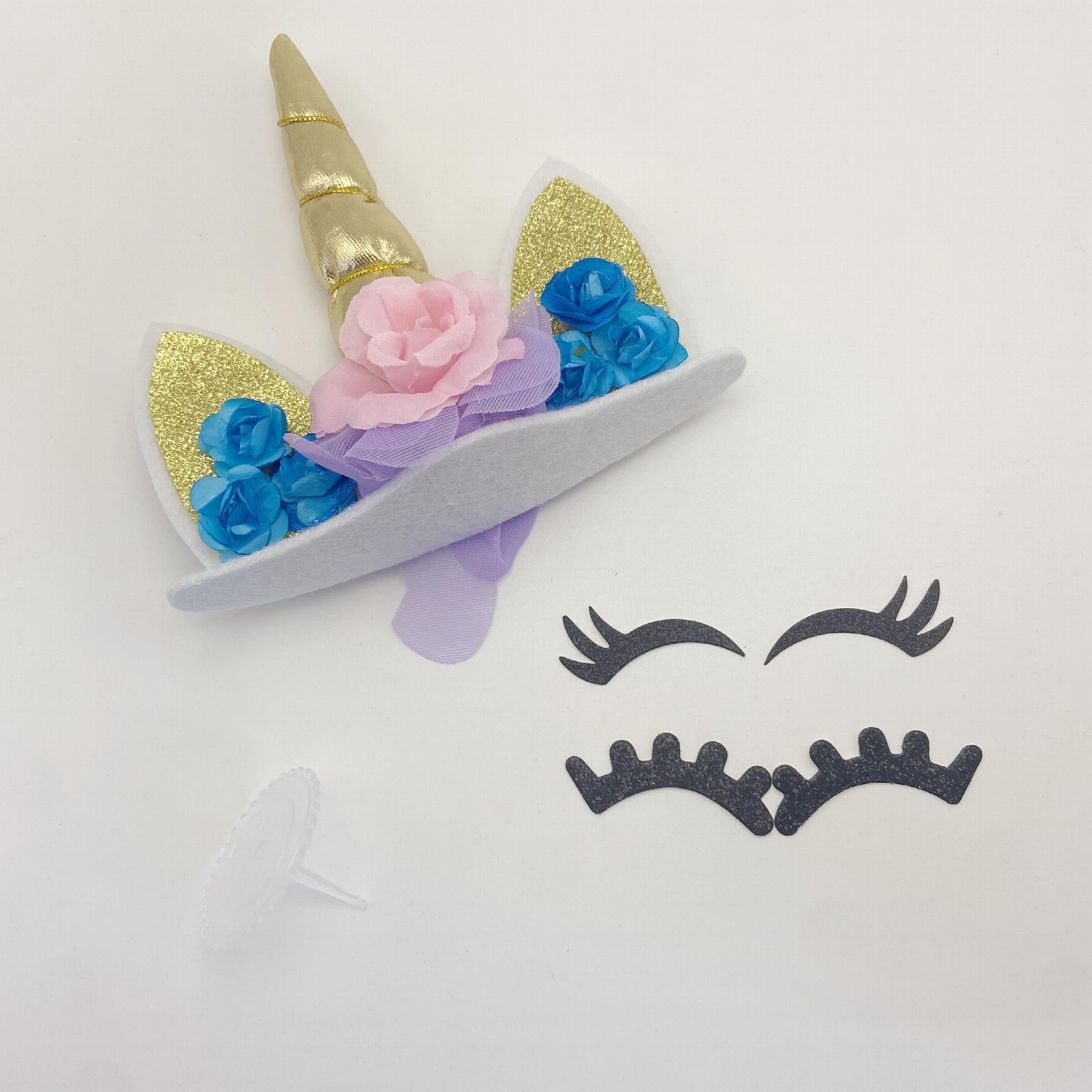 Magical Unicorn Cake Topper Reusable Horn for Parties