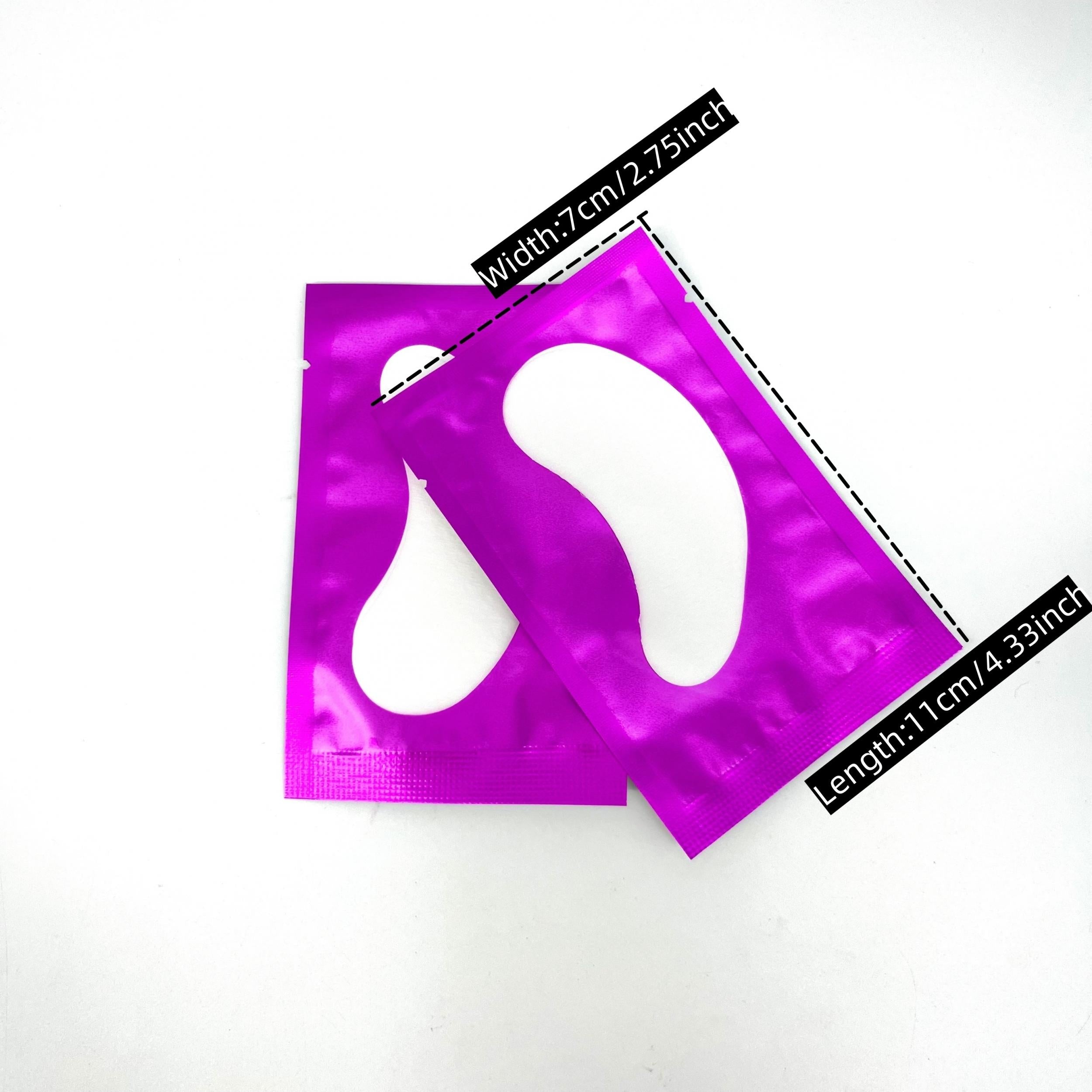 50 Pairs Under Eye Pads Purple Eyelash Brush Eye Patch For Beauty Salon