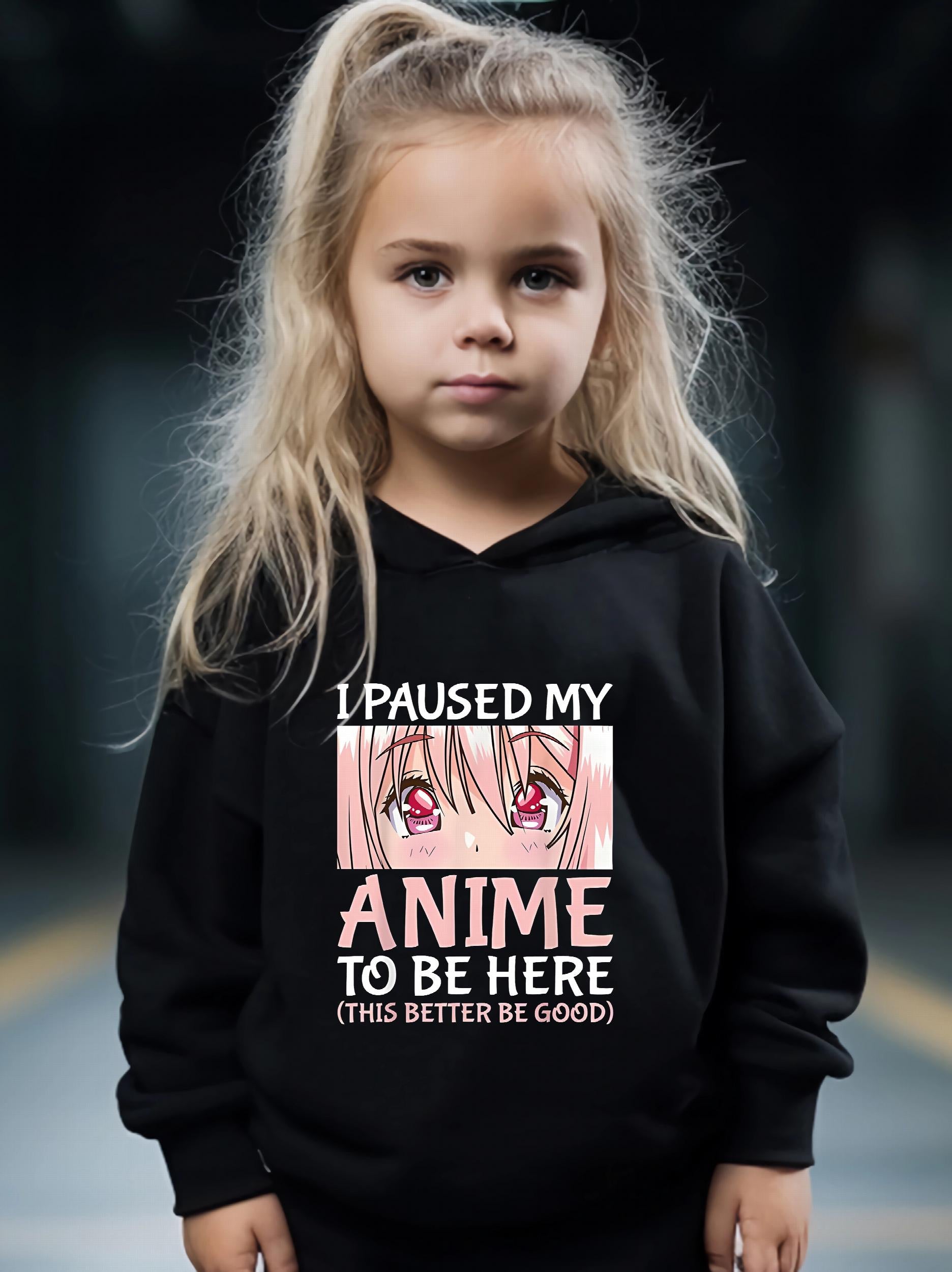 Anime Girl Print 2pcs Girls Outfits For Sports Spring Fall Outdoor Gift
