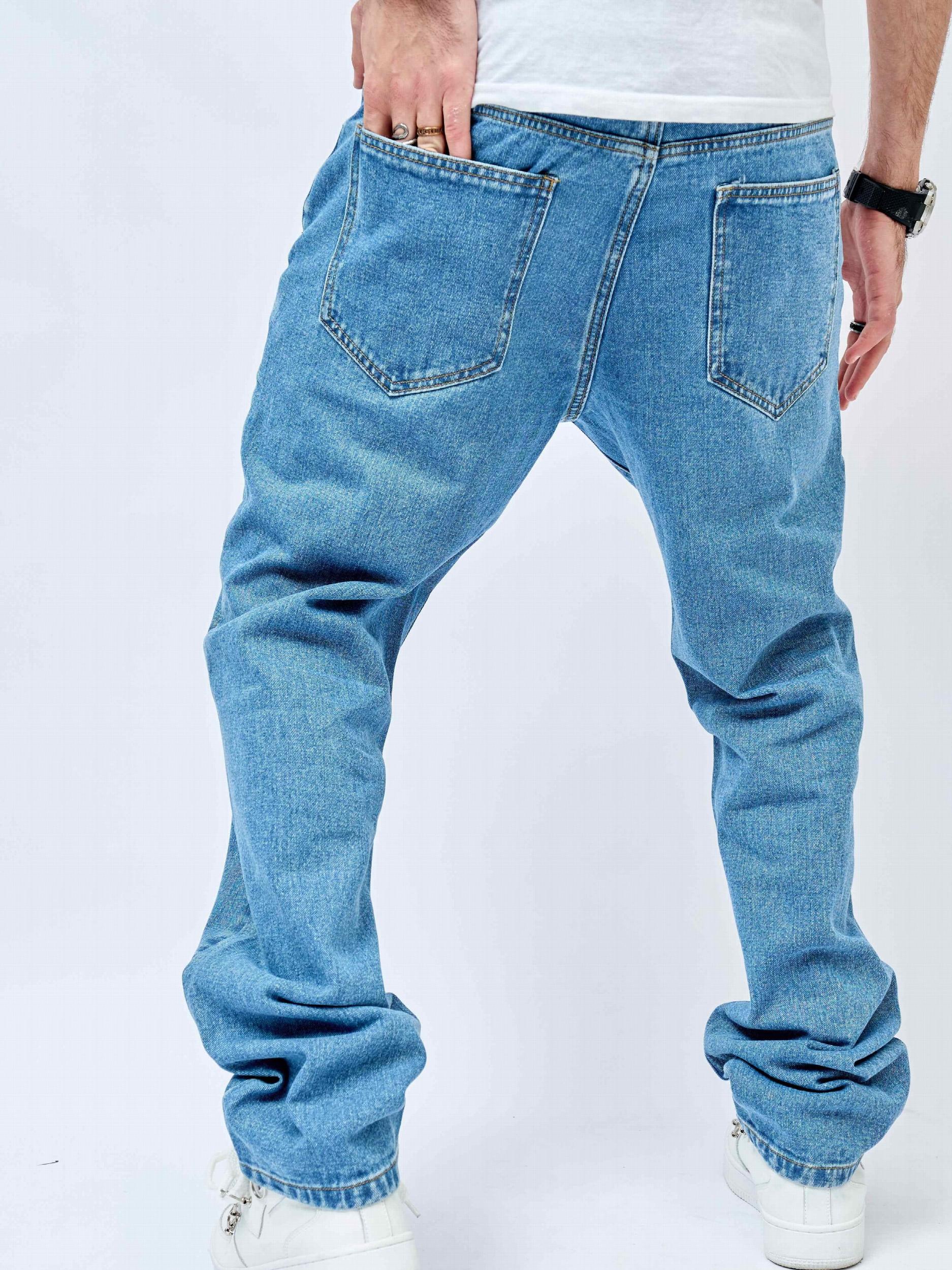 Men's Dragon Pattern Distressed Slim Fit Jeans