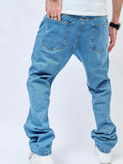 Men's Dragon Pattern Distressed Slim Fit Jeans