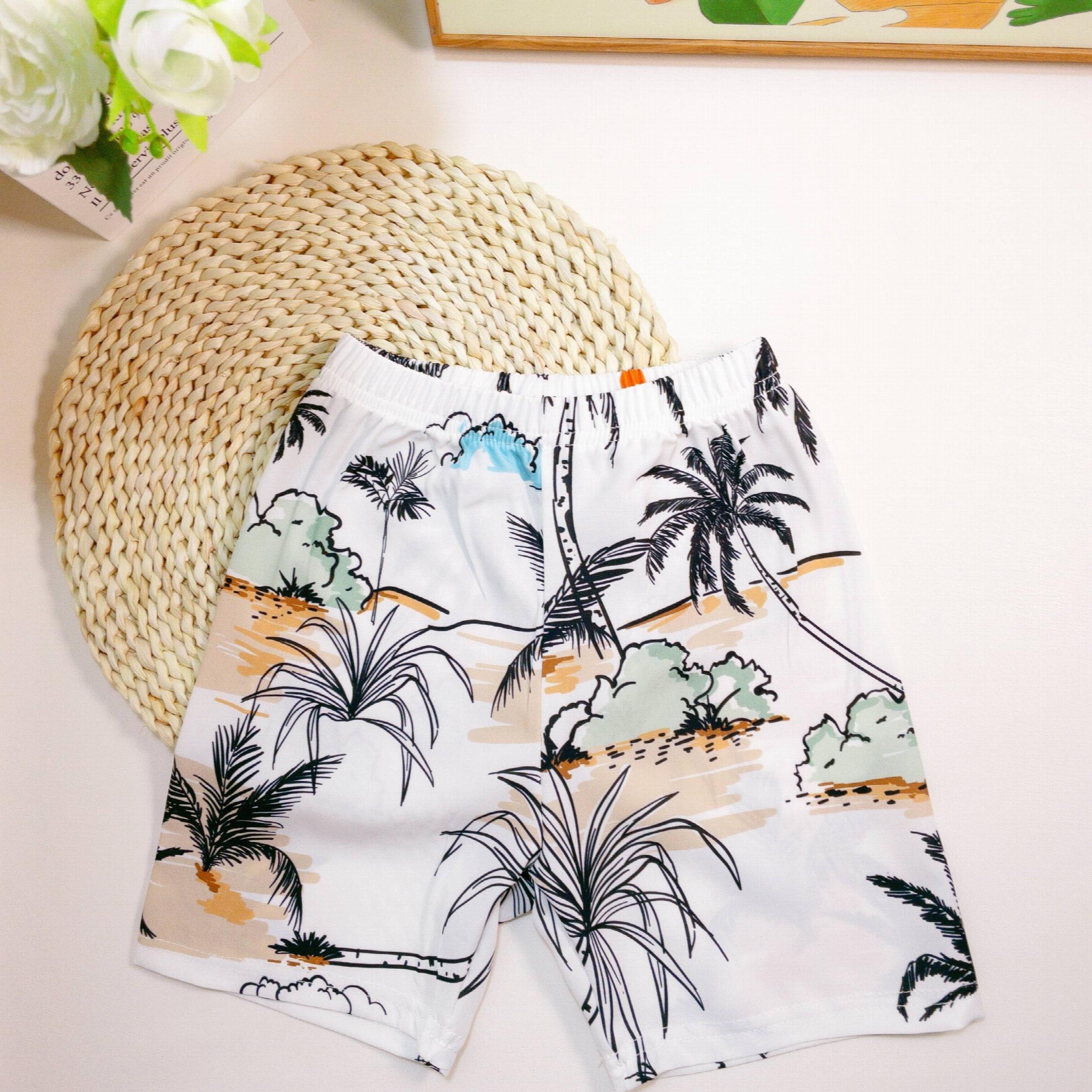Boys Casual Coconut Trees Shorts for Vacation