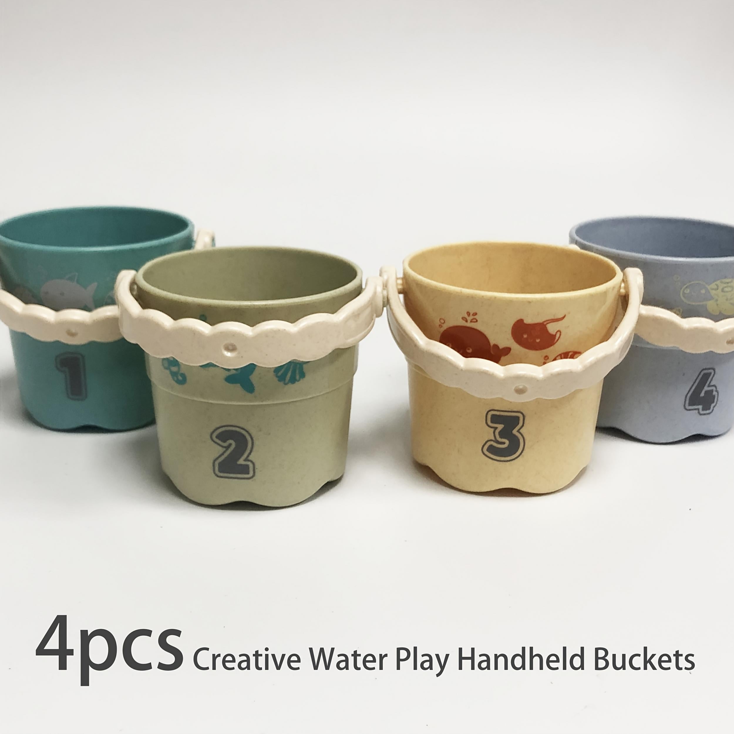 Stackable Water Play Bucket Fun Toy for Kids - 4 Colors