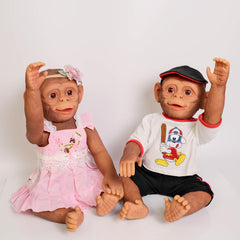 Realistic 20-Inch Vinyl Open-Eyed Monkey Doll