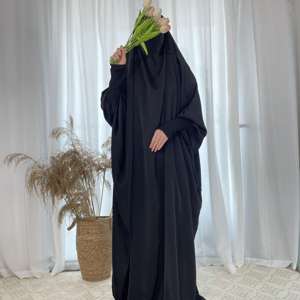  Batwing Sleeve Abaya Dress