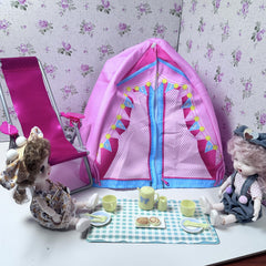 16pcs Dollhouse Decorations Tent Beach Chair Fashionable Camping Accessories