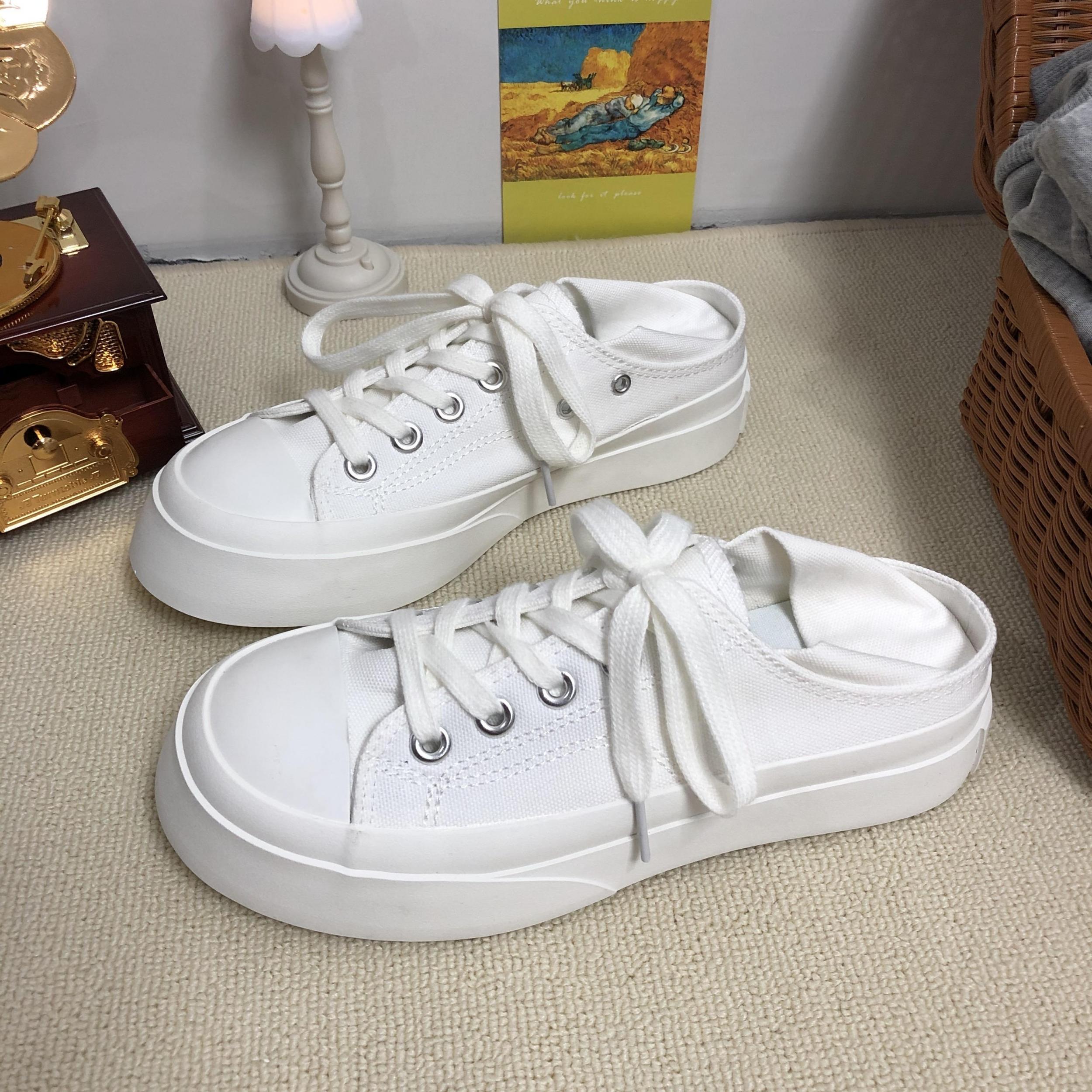 Platform Lace-Up Skate Shoes Low Top Sneakers